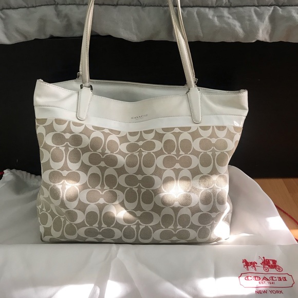 Coach Handbags - White COACH purse